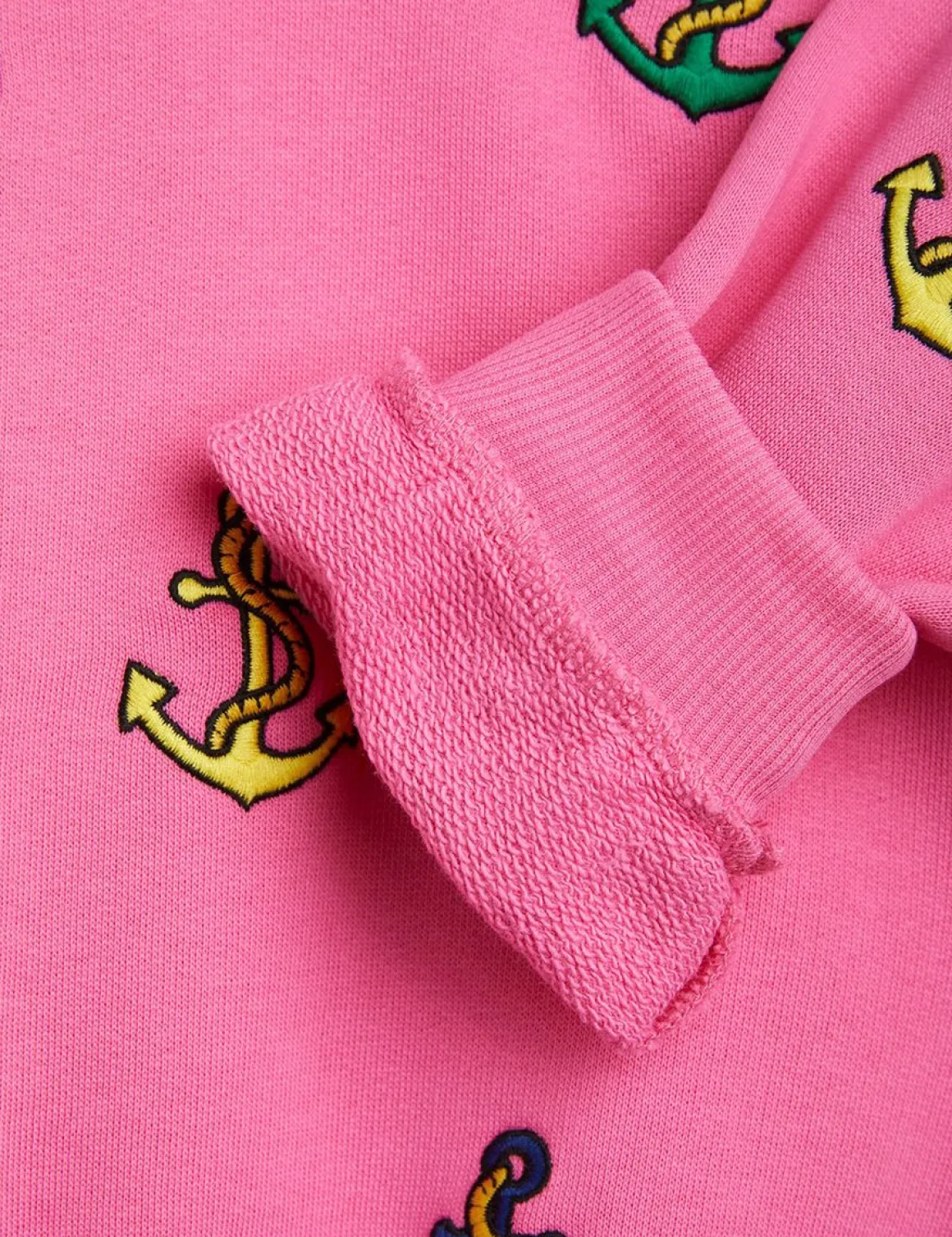 Anchor Embroidered Sweatshirt Pink