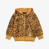 Basic Leopard Zip Hoodie