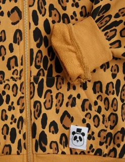 Basic Leopard Zip Hoodie