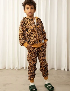 Basic Leopard Zip Hoodie