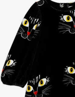 Cat Face Velour Dress