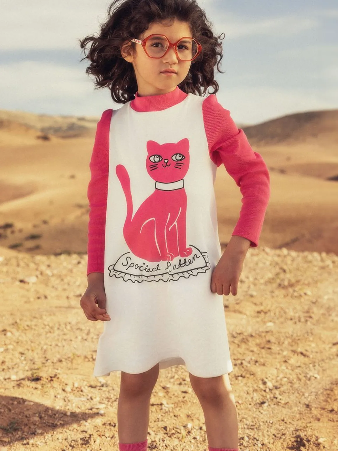 Cat Long Sleeve Dress