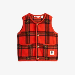 Check Fleece Vest