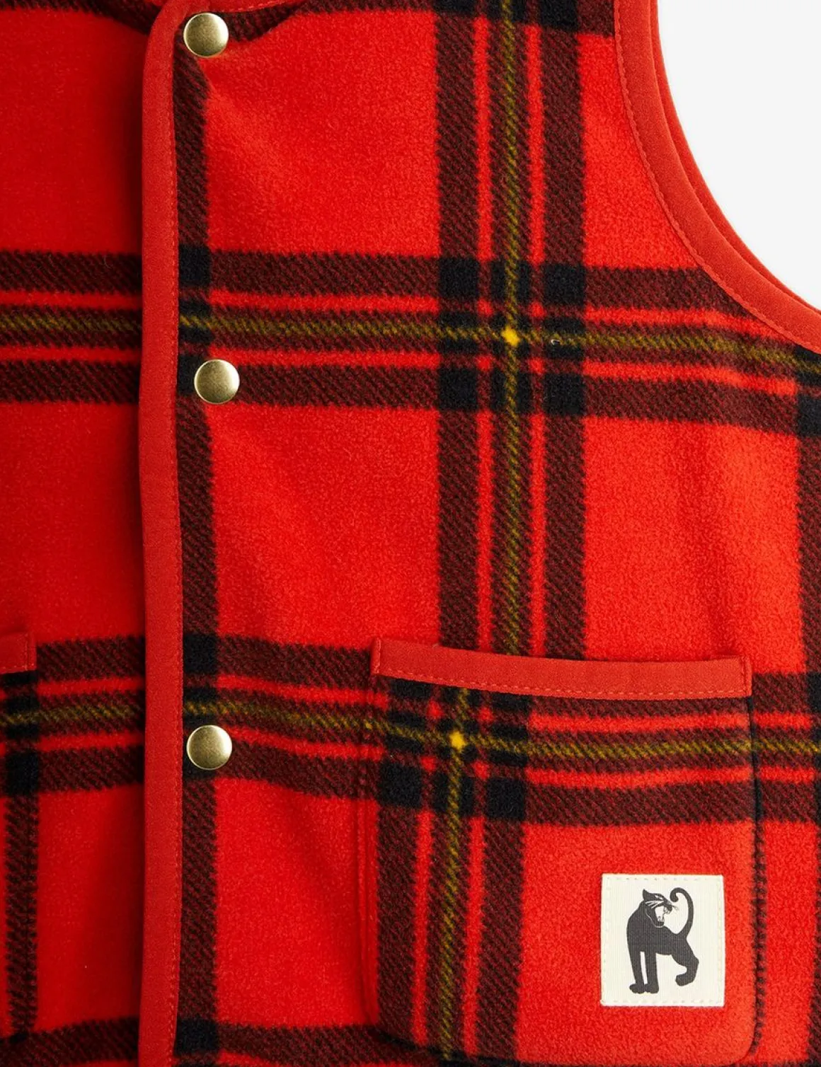 Check Fleece Vest
