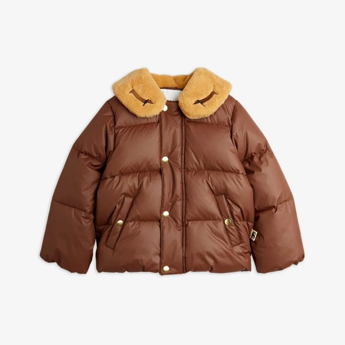 Dog Embroidered Puffer Jacket