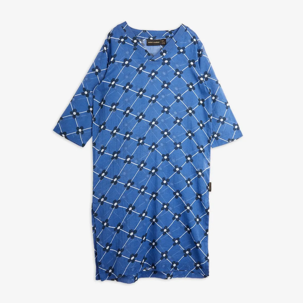 Flower check woven kaftan