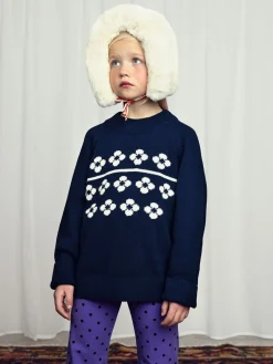 Flowers Knitted Wool Sweater
