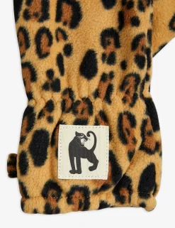 Leopard Fleece Mittens