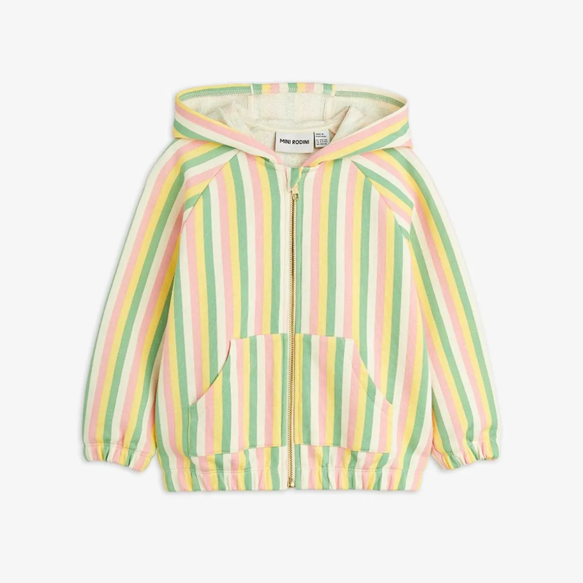 Pastel Stripe Zip Hoodie