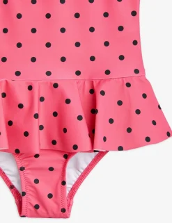 Polka Dot UV Swimsuit with Skirt
