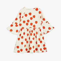 Strawberries Trumpet Sleeve Dress