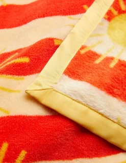 Sun Stripe Fleece Bedspread Twin