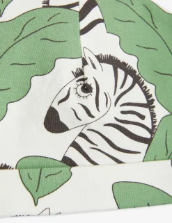 Zebra Baby Beanie Green